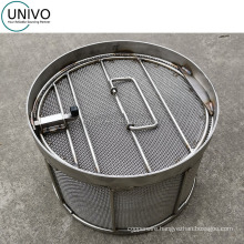 High Recommended Stainless Steel Wire Mesh Round Basket With Lid Customized Welded Basket WE142101H